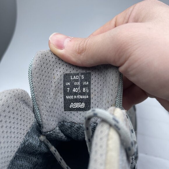 Asolo Gore Tex Voyager XCR Blue Tan Hiking Outdoors Trail Boots Womens Size 8.5 - Picture 15 of 16